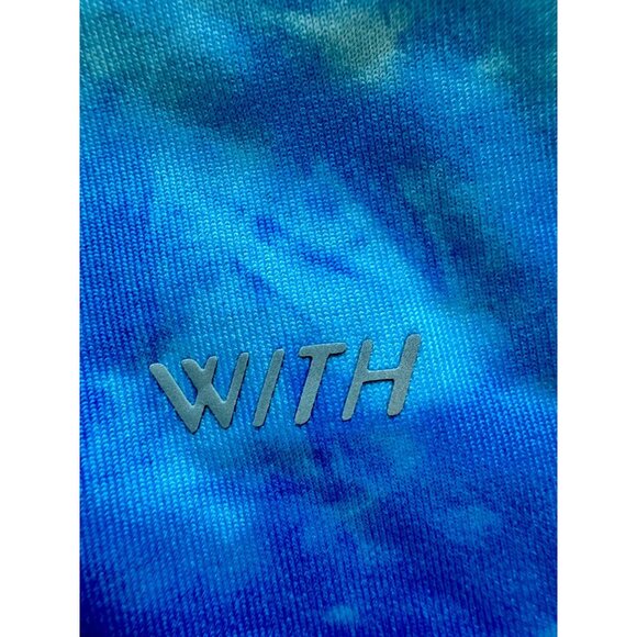 WITH nPeloton Womens High-Waist Abstract Print Leggings S/M Blue Purple 35" Leng - Picture 7 of 8